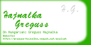 hajnalka greguss business card